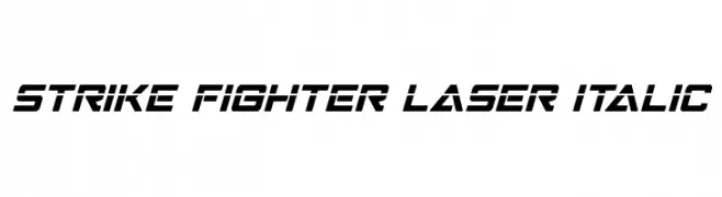 Strike Fighter Laser Italic  Скачать бесплатные шрифты