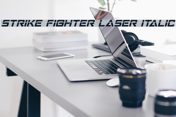 Strike Fighter Laser Italic Font examples