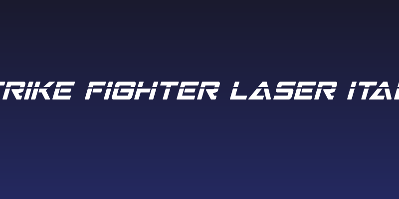 Strike Fighter Laser Italic Social Header