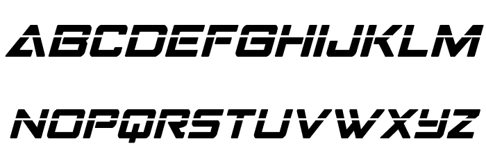Strike Fighter Laser Italic Font LOWERCASE