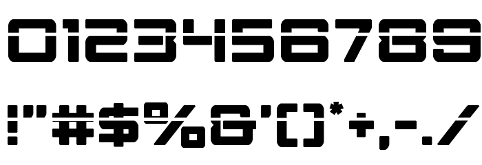 Strike Fighter Laser Font OTHER CHARS