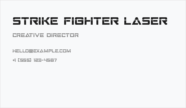 Strike Fighter Laser Business Card