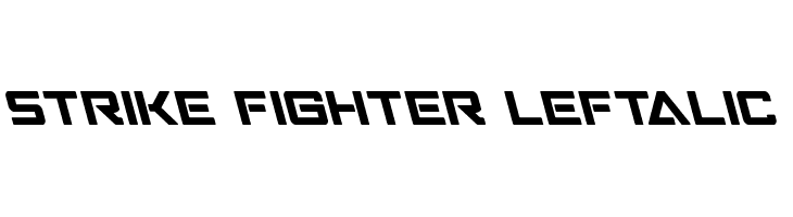 Strike Fighter Leftalic Schriftart