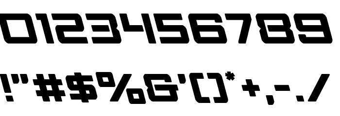 Strike Fighter Leftalic Font OTHER CHARS