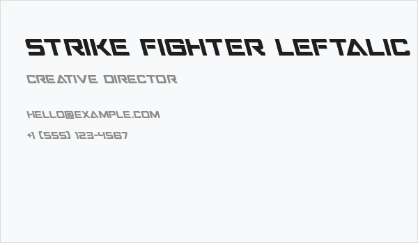 Strike Fighter Leftalic Business Card