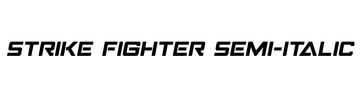 Strike Fighter Semi-Italic Polices