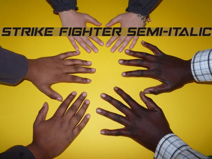 Strike Fighter Semi-Italic Font examples