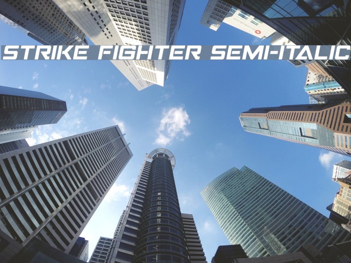 Strike Fighter Semi-Italic Font examples