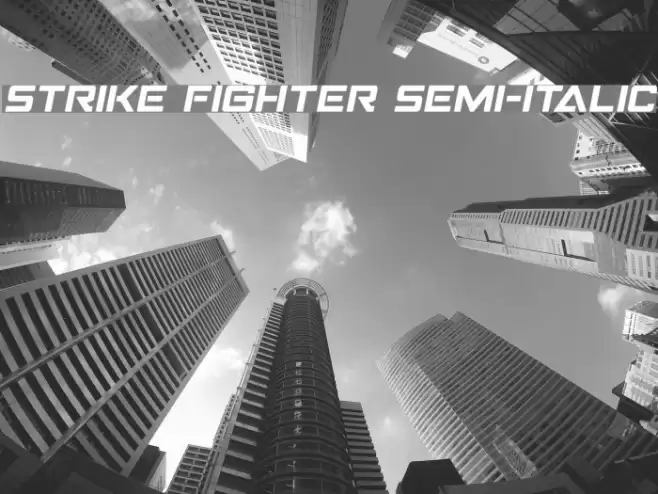 Strike Fighter Semi-Italic  examples