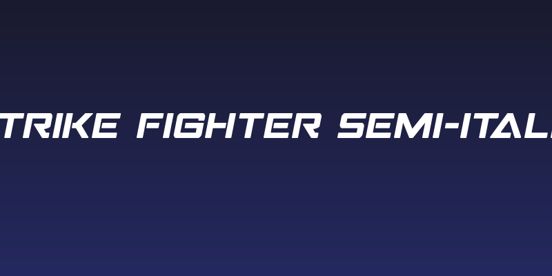 Strike Fighter Semi-Italic Social Header