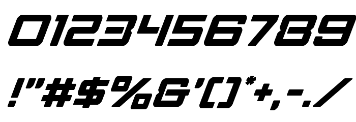 Strike Fighter Super-Italic Font OTHER CHARS