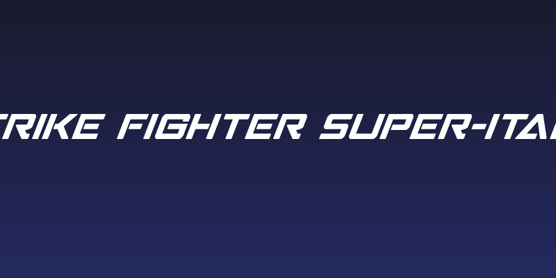 Strike Fighter Super-Italic Social Header