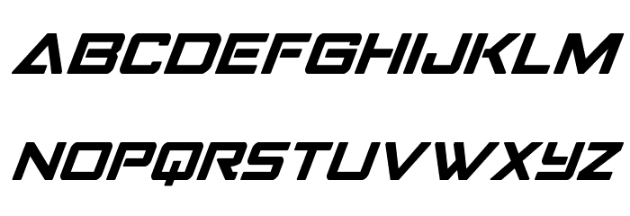 Strike Fighter Super-Italic Font LOWERCASE