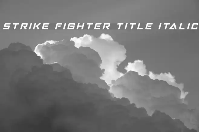 Strike Fighter Title Italic Font examples