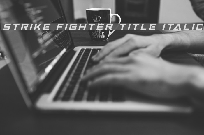Strike Fighter Title Italic Example 3