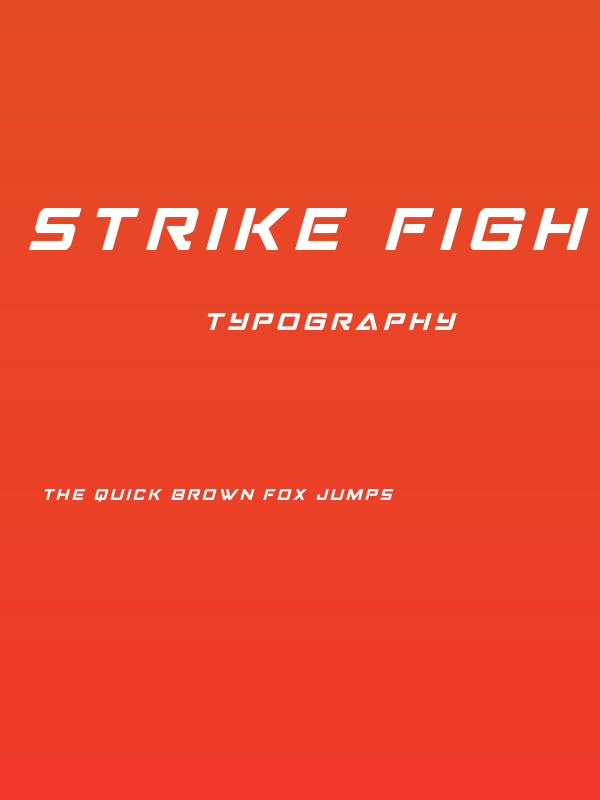 Strike Fighter Title Italic Poster