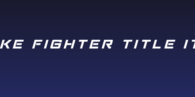 Strike Fighter Title Italic Social Header