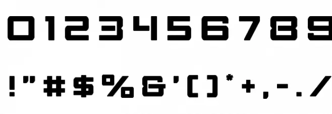 Strike Fighter Title Font OTHER CHARS