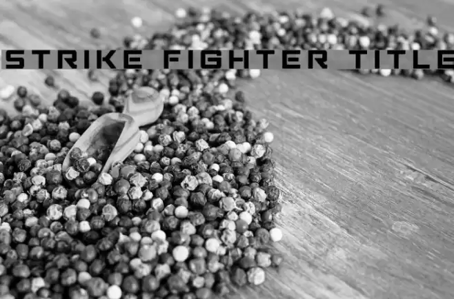 Strike Fighter Title Font examples