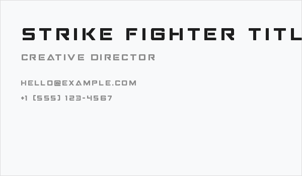 Strike Fighter Title Business Card