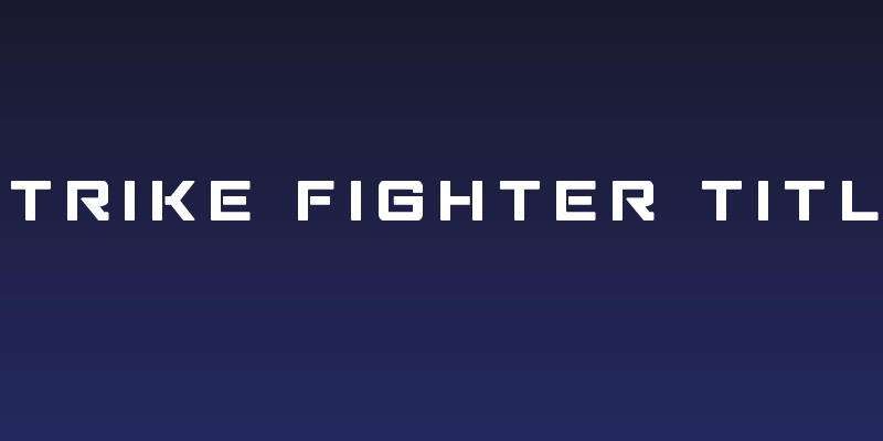 Strike Fighter Title Social Header