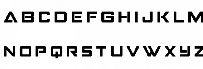 Strike Fighter Title フォント 小文字