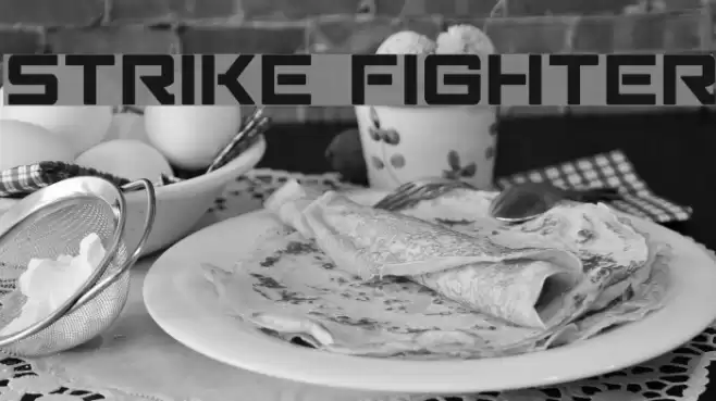 Strike Fighter Font examples