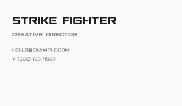 Strike Fighter Business Card