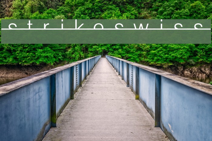 Strike-Swiss Font examples