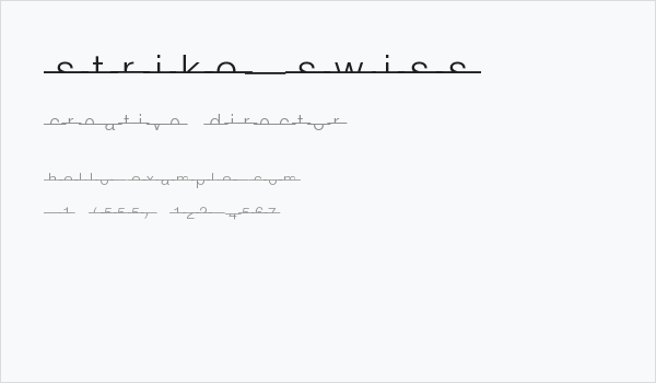 Strike-Swiss Business Card