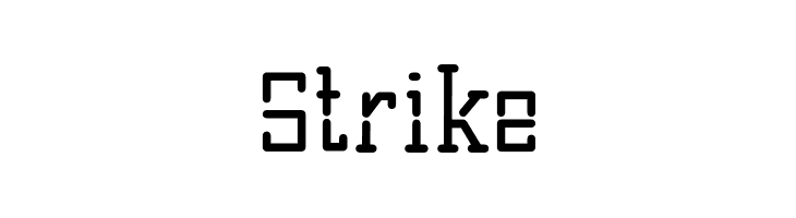 Strike  Frei Schriftart Herunterladen