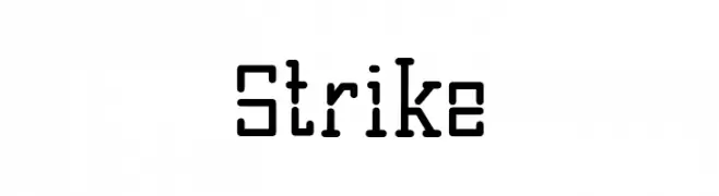 Strike  Скачать бесплатные шрифты