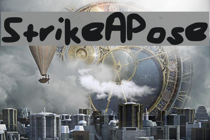 StrikeAPose Font examples
