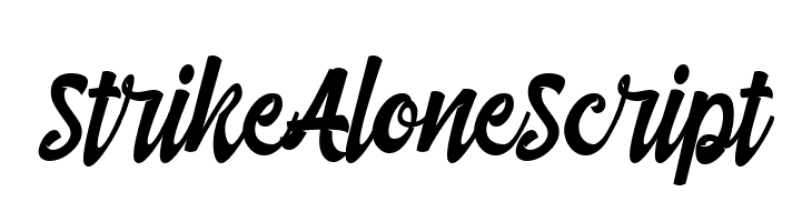StrikeAloneScript  नि: शुल्क फ़ॉन्ट्स डाउनलोड