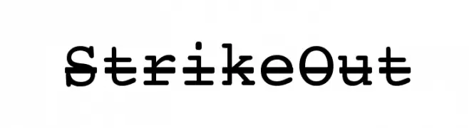 StrikeOut  Free Fonts Download
