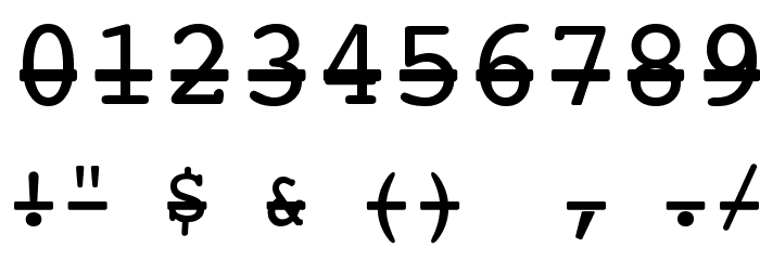 StrikeOut Font OTHER CHARS