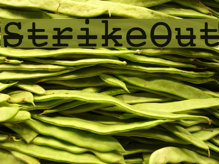 StrikeOut Font examples