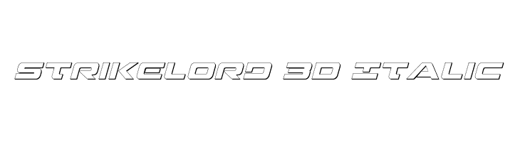 Strikelord 3D Italic  Free Fonts Download