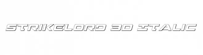 Strikelord 3D Italic  Frei Schriftart Herunterladen