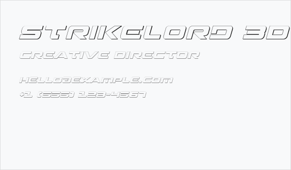 Strikelord 3D Italic Business Card