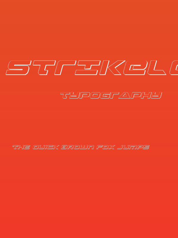 Strikelord 3D Italic Poster