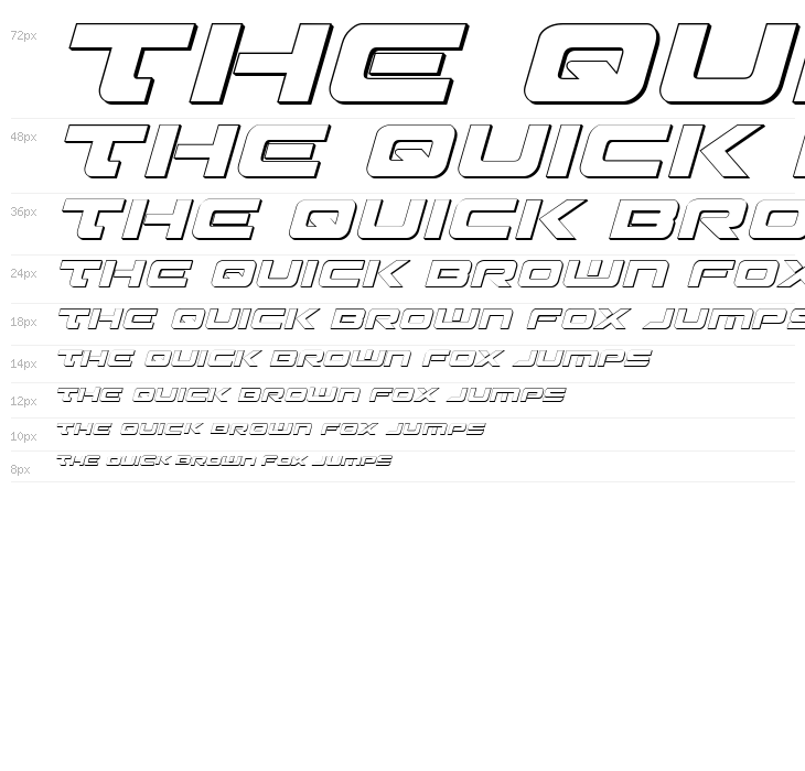 Strikelord 3D Italic Waterfall