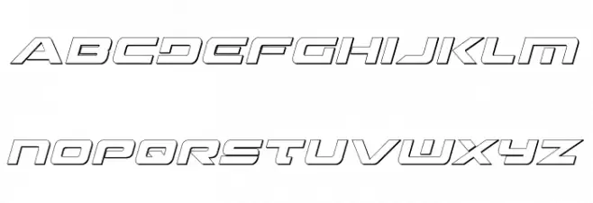 Strikelord 3D Italic Font Litere mici