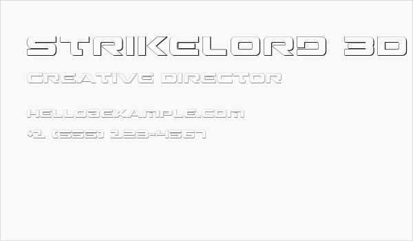 Strikelord 3D Regular Business Card
