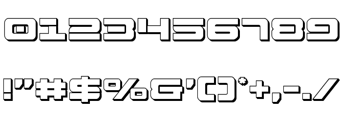 Strikelord 3D Font OTHER CHARS