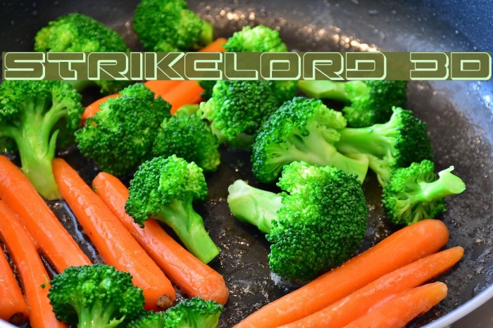 Strikelord 3D Font examples