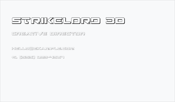 Strikelord 3D Business Card