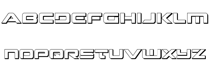 Strikelord 3D Font LOWERCASE