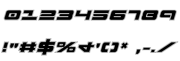 Strikelord Academy Italic Font OTHER CHARS