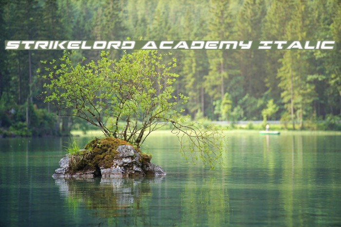 Strikelord Academy Italic Font examples